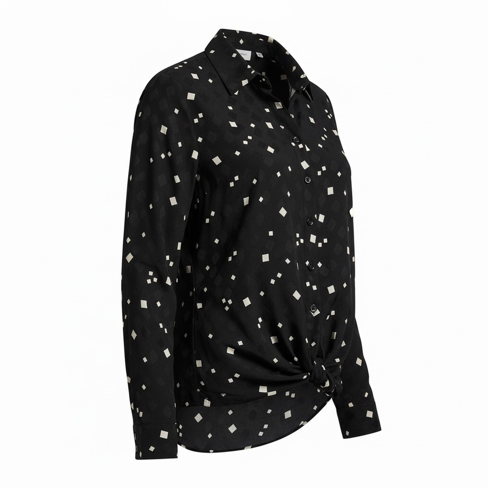 Saint Laurent Squarec Dot Silk Shirt - Picture 4 of 6